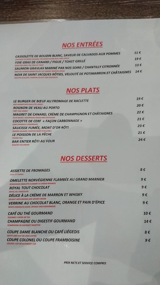 Restaurant le Péché Mignon - Menu Image 2